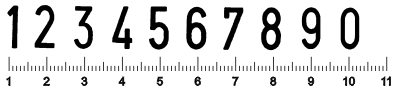 Ziffernstempel 12 mm 10 stellig