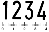 Ziffernstempel 18 mm 4 stellig