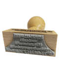 holzstempel mit gummistempelplatte