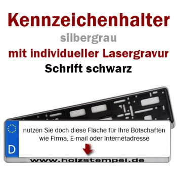 Kennzeichenhalter mit Lasergravur