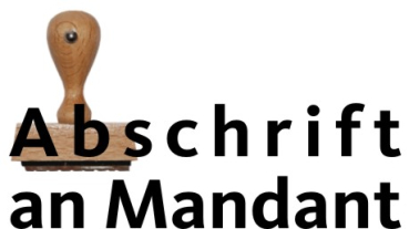 Holzstempel.de Meisterbetrieb - Abschrift an Mandant Stempel