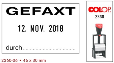 GEFAXT-Stempel mit Datum