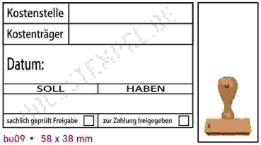Buchungsstempel Holz 09