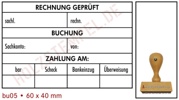 Buchungsstempel Holz 05