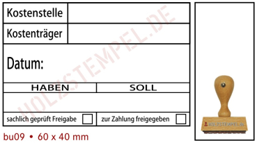 Buchungsstempel Holz 09