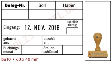 Buchungsstempel Holz 10