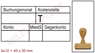Buchungsstempel Holz 12