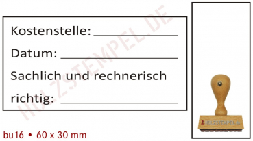 Buchungsstempel Holz 16