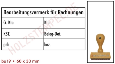 Buchungsstempel Holz 19