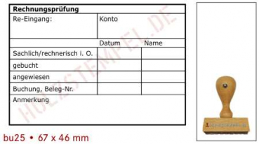 Buchungsstempel Holz 25