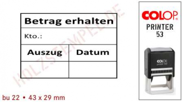 Buchungsstempel Printer 22