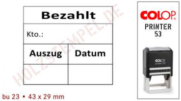 Buchungsstempel Printer 23