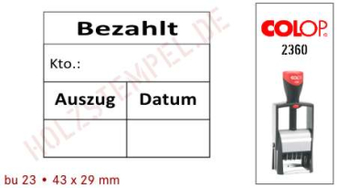 Buchungsstempel Stativstempel 23