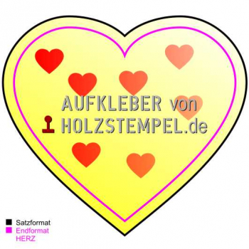 Aufkleber Herzform