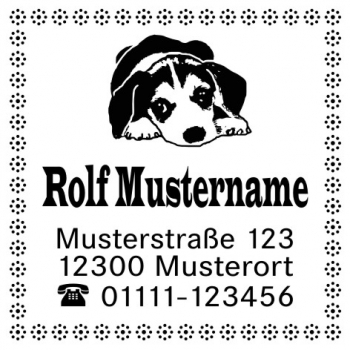 Beagle Welpe Motivstempel