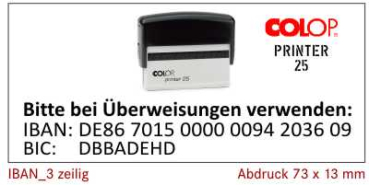 IBAN Stempel Printer 25