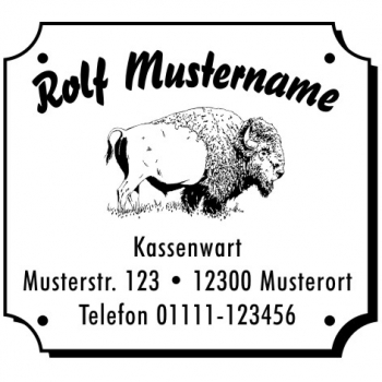 Motivstempel Bison