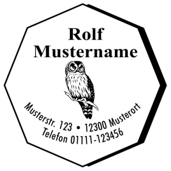 Eule 01 Motivstempel