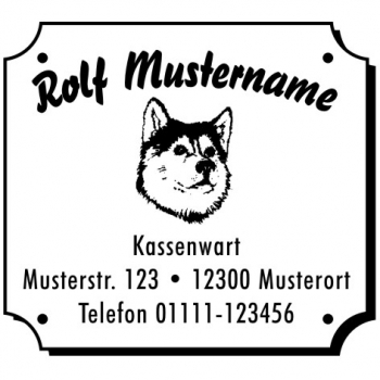 Motivstempel Husky