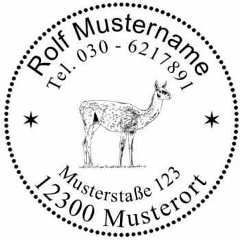 Lama Motivstempel