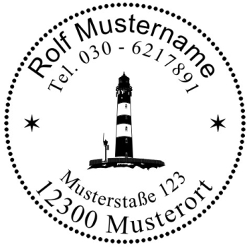 Motivstempel Leuchtturm Amrum