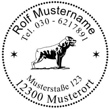 Motivstempel Rottweiler