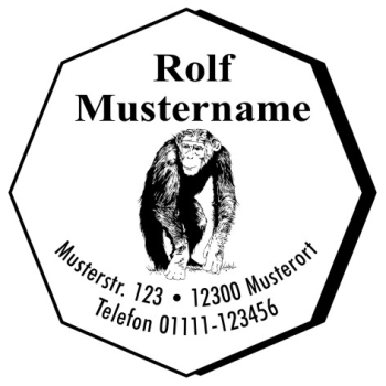 Schimpanse Motivstempel