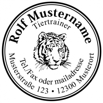 Motivstempel Tigerkopf