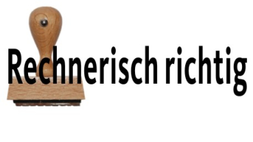 Rechnerisch richtig Stempel