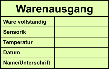 Warenkontrollstempel Warenausgangsstempel