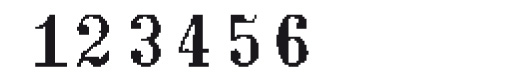 Paginierstempel B6K 5,5 mm Antiqua
