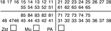 Zahnschemastempel 04 FDI Schema