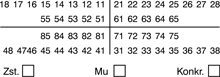 Zahnschemastempel 07 FDI Schema