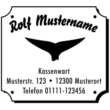 Motivstempel Walflosse