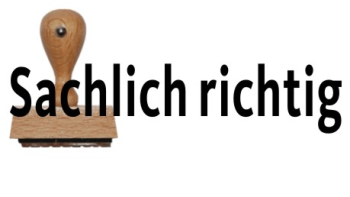 Sachlich richtig