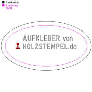 Aufkleber oval
