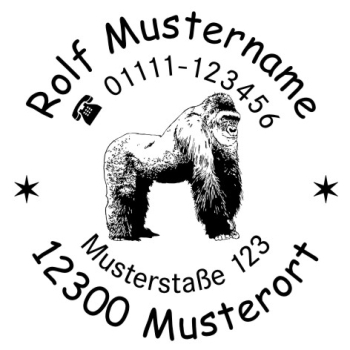 Gorilla Motivstempel