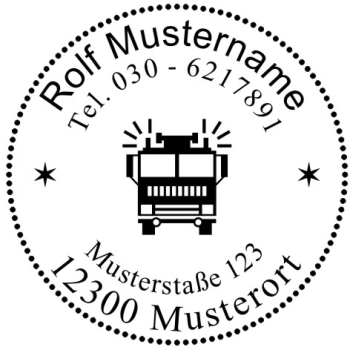 Feuerwehrauto Motivstempel