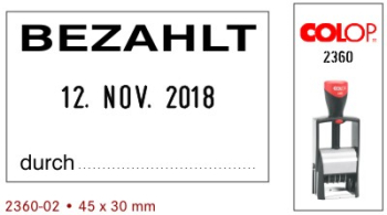 BEZAHLT-Stempel