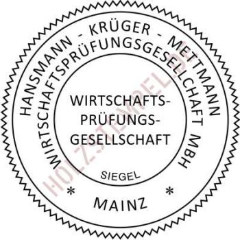 2 zeiliges Siegel Wirtschaftsprüfungsgesellschaft R50
