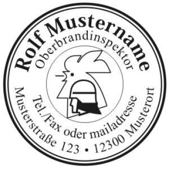 Feuerwehrhahn Motivstempel