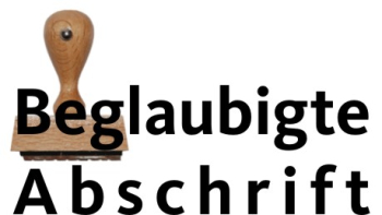 Beglaubigte Abschrift Stempel