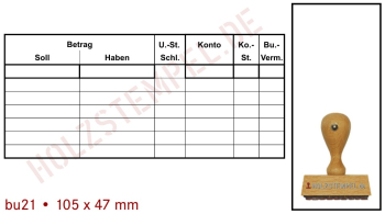 Buchungsstempel Holz 21