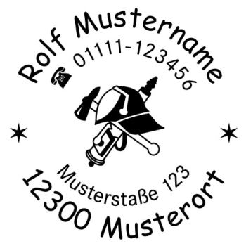 Feuerwehrhelm Motivstempel